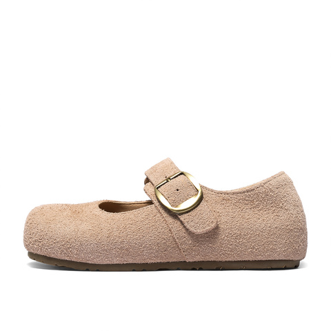 森达勃肯鞋女2025秋季新款舒适软底内增高浅口单鞋ZTH82CQ5