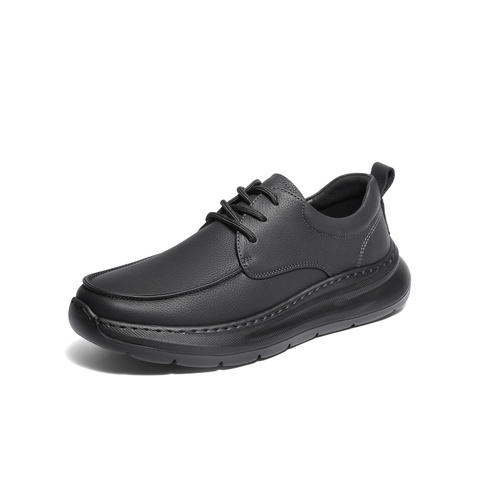 森达休闲皮鞋男2025秋季新款简约厚底休闲鞋2AU01CM5