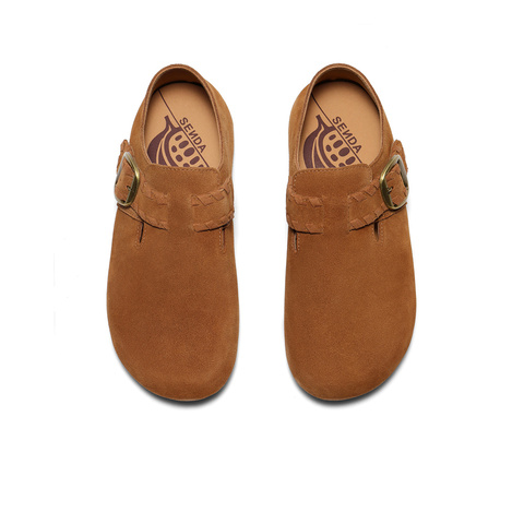 森达勃肯鞋女2025秋季新款简约舒适平底休闲鞋ZTH84CM5