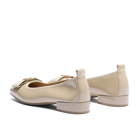 森达时装鞋女2025秋季新款知性通勤粗跟浅口单鞋WP044CQ5