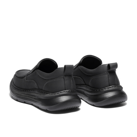 森达休闲皮鞋男2025秋新简约一脚蹬厚底休闲鞋2AU02CM5