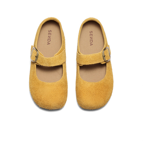 森达勃肯鞋女2025秋季新款舒适软底内增高浅口单鞋ZTH82CQ5