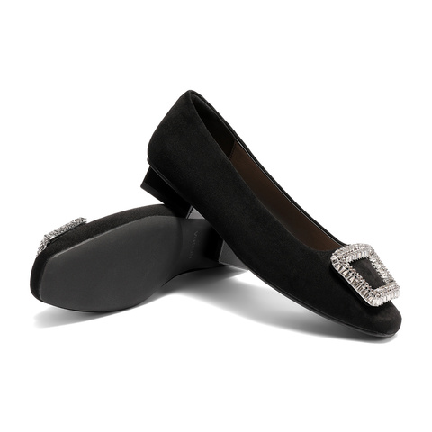 森达法式平底单鞋女2025秋新通勤一脚蹬低跟单鞋WP043CQ5