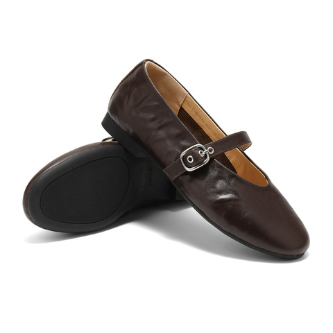 森达玛丽珍鞋女2025秋新时尚芭蕾平跟休闲浅口单鞋WP036CQ5