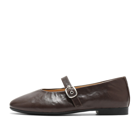 森达玛丽珍鞋女2025秋新时尚芭蕾平跟休闲浅口单鞋WP036CQ5