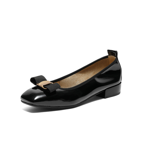 森达时装鞋女2025秋季新款知性通勤粗跟浅口单鞋WP044CQ5