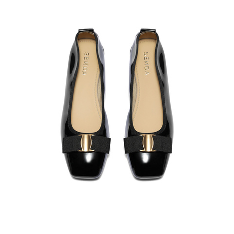 森达时装鞋女2025秋季新款知性通勤粗跟浅口单鞋WP044CQ5