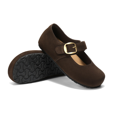 森达勃肯鞋女2025秋季新款舒适软底内增高浅口单鞋ZTH82CQ5