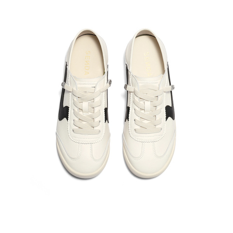 森达德训鞋女款2025夏新运动风休闲小白板鞋WP013BM5