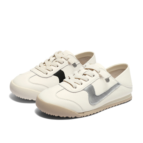 森达德训鞋女款2025夏新运动风休闲小白板鞋WP013BM5