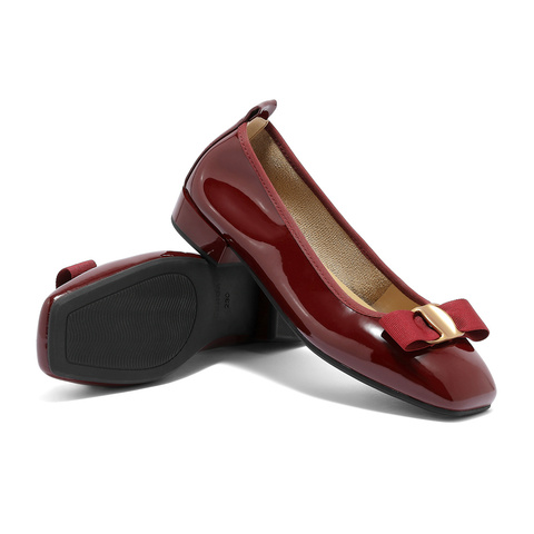 森达时装鞋女2025秋季新款知性通勤粗跟浅口单鞋WP044CQ5