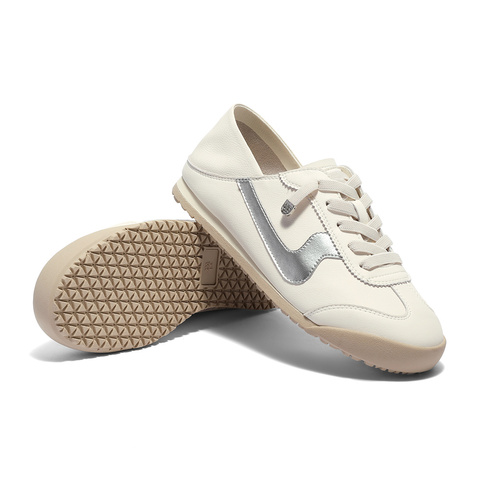 森达德训鞋女款2025夏新运动风休闲小白板鞋WP013BM5