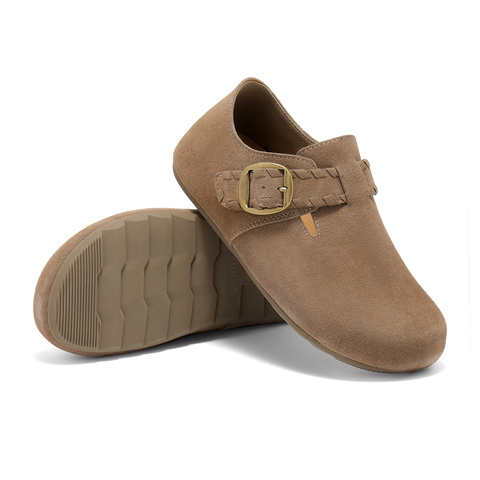 森达勃肯鞋女2025秋季新款简约舒适平底休闲鞋ZTH84CM5