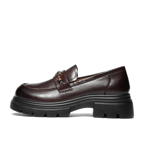 森达乐福鞋女2025秋新商场同款学院风厚底休闲单鞋XUL01CA5