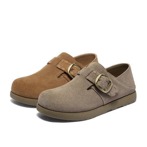 森达勃肯鞋女2025秋季新款商场同款舒适简约平底休闲鞋XUC01CM5