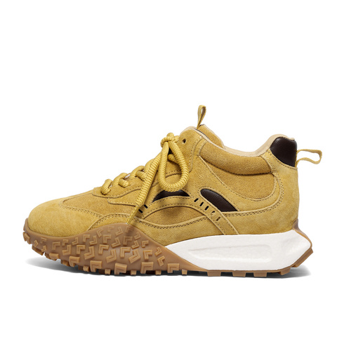 森达高帮鞋女2025冬新商场同款运动休闲阿甘鞋XSV01DD5