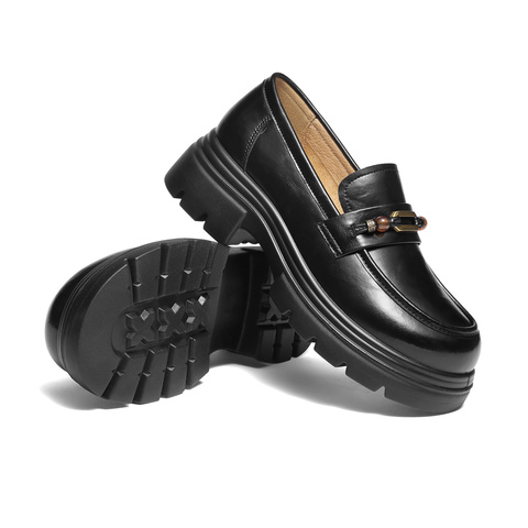 森达乐福鞋女2025秋新商场同款学院风厚底休闲单鞋XUL01CA5