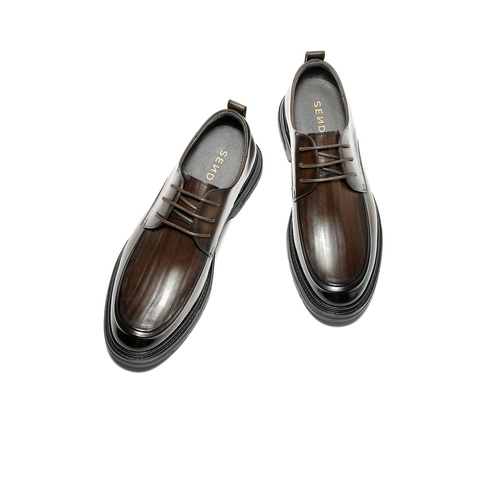 森达正装皮鞋男2025秋新商场同款简约通勤舒适商务鞋1YR01CM5