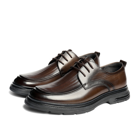 森达正装皮鞋男2025秋新商场同款简约通勤舒适商务鞋1YR01CM5