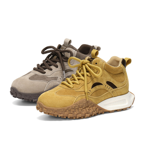 森达高帮鞋女2025冬新商场同款运动休闲阿甘鞋XSV01DD5