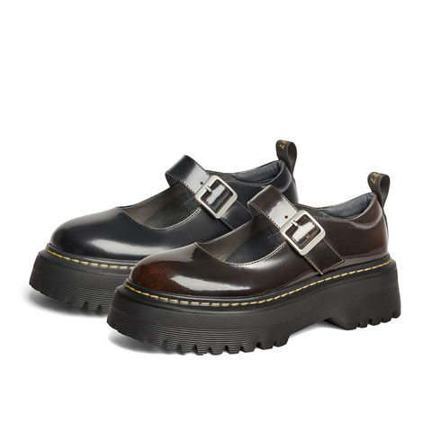 森达玛丽珍鞋女款2025春季新款学院风厚底浅口单鞋ZCC27AQ5