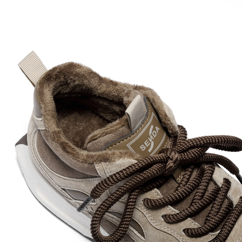 森达高帮鞋女2025冬新商场同款运动休闲阿甘鞋XSV01DD5