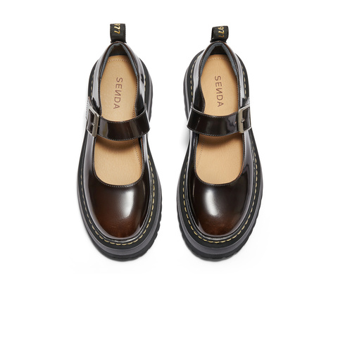 森达玛丽珍鞋女款2025春季新款学院风厚底浅口单鞋ZCC27AQ5