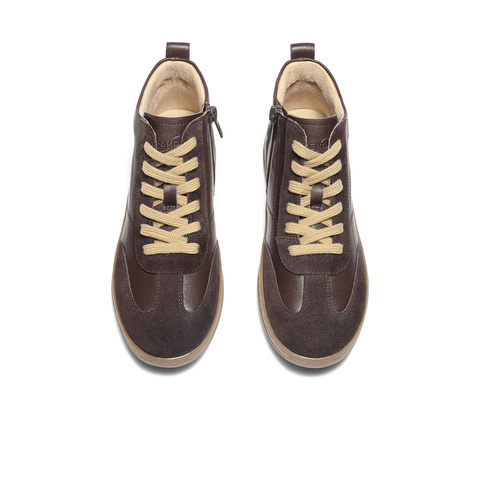 森达休闲靴女2025冬季新款商场同款舒适可可休闲短靴4CF50DD5