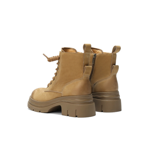 森达马丁靴女2025冬新商场同款户外徒步厚底休闲短靴XTB01DD5