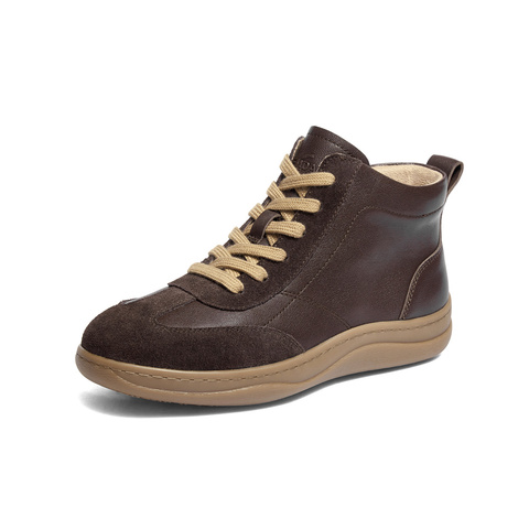 森达休闲靴女2025冬季新款商场同款舒适可可休闲短靴4CF50DD5