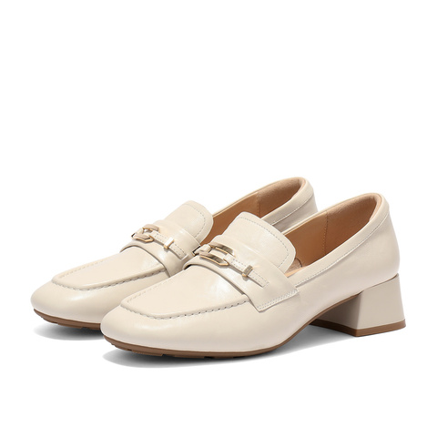 森达乐福鞋女2025秋新商场同款气质通勤粗跟单鞋XUN01CA5