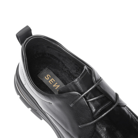 森达休闲皮鞋男2025冬新商场同款时尚商务休闲鞋1ZE01DM5