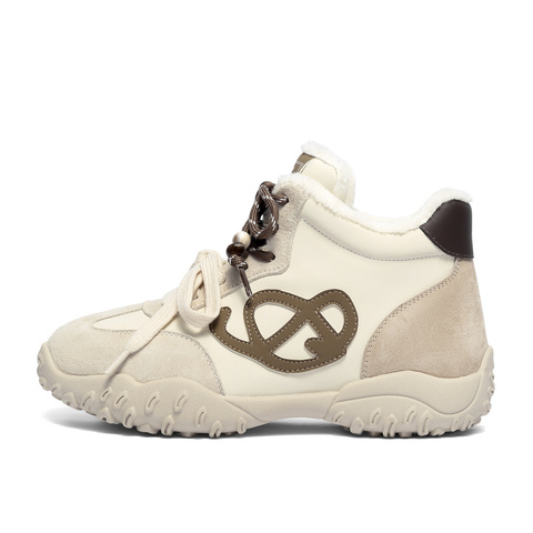 森达高帮鞋女2025冬季新款商场同款户外德训休闲鞋XTW01DD5