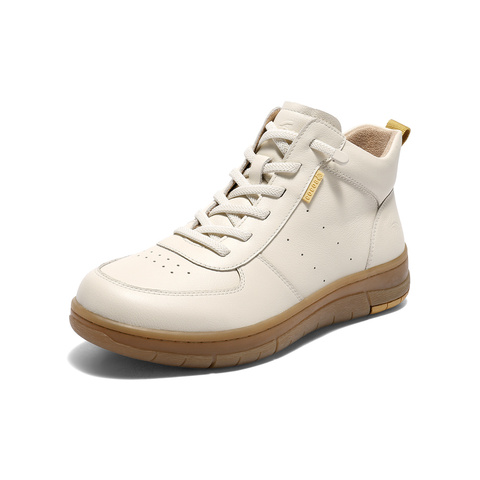 森达休闲靴女2025冬新商场同款潮流户外厚底皮短靴4BK46DD5