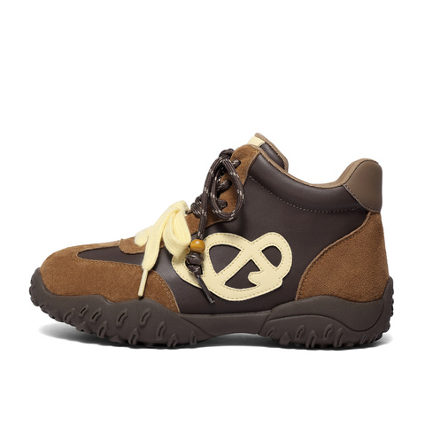 森达高帮鞋女2025冬季新款商场同款户外德训休闲鞋XTW01DD5