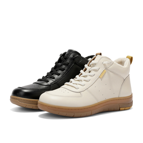 森达休闲靴女2025冬新商场同款潮流户外厚底皮短靴4BK46DD5