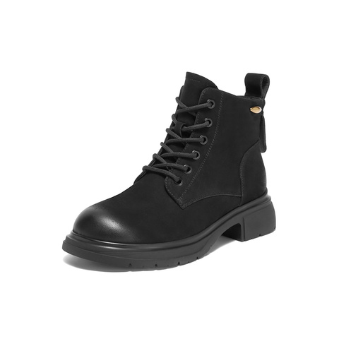 森达马丁靴女2025冬季新款商场同款户外徒步休闲短靴XSZ01DD5