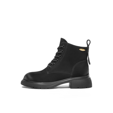 森达马丁靴女2025冬季新款商场同款户外徒步休闲短靴XSZ01DD5