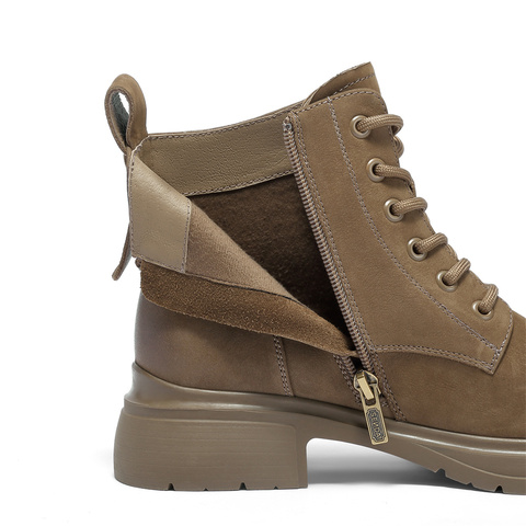 森达马丁靴女2025冬季新款商场同款户外徒步休闲短靴XSZ01DD5