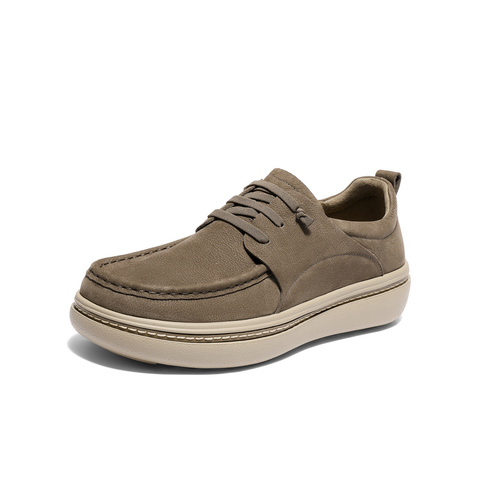 森达休闲皮鞋男2025秋新商场同款简约舒适厚底单鞋2BA01CM5