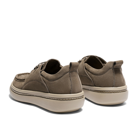 森达休闲皮鞋男2025秋新商场同款简约舒适厚底单鞋2BA01CM5