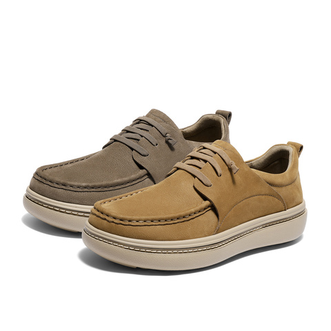 森达休闲皮鞋男2025秋新商场同款简约舒适厚底单鞋2BA01CM5