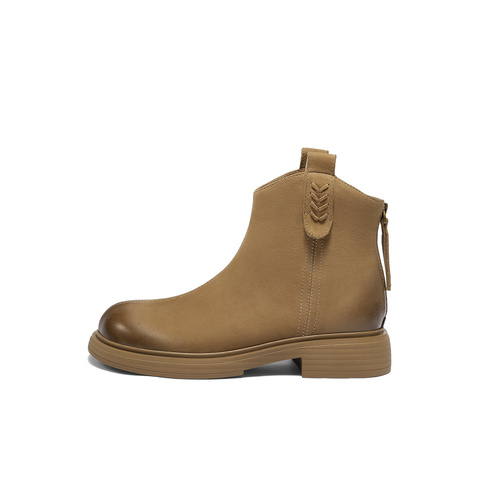 森达休闲靴女2025冬新商场同款时尚显瘦潮流短靴XTF01DD5