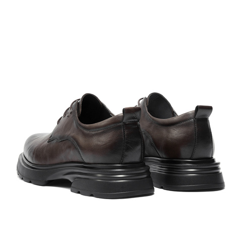 森达休闲皮鞋男2025冬新商场同款厚底舒适单鞋2AN01DM5