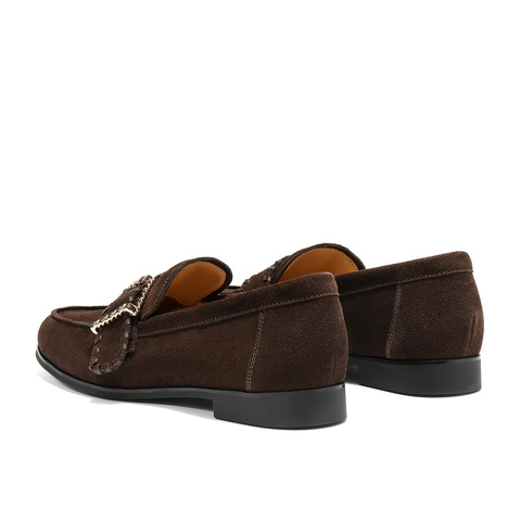 森达乐福鞋女2025秋新简约皮带扣一脚蹬平跟单鞋ZTH91CA5