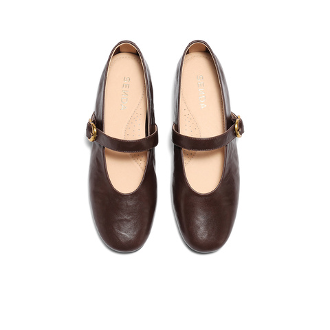 森达玛丽珍鞋女2025秋新商场同款软面增高浅口单鞋XRY01CQ5