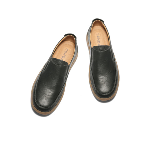 森达休闲皮鞋男2025秋新商场同款轻便舒适乐福鞋41CB7CM5