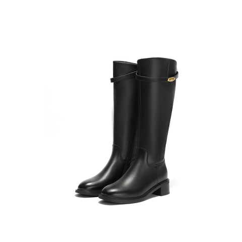 森达骑士靴女2025年冬新时尚厚底粗跟过膝长筒靴ZTI12DG5