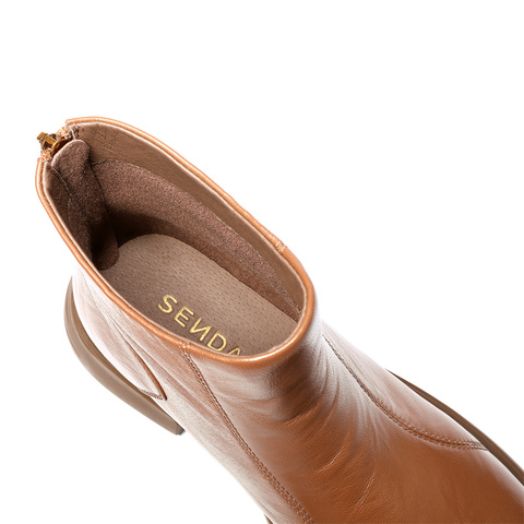 森达休闲靴女2025冬季新款商场同款时尚软面短靴XRL01DD5