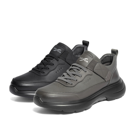 森达健步鞋男2025冬新商场同款运动风厚底休闲鞋1ZP01DM5